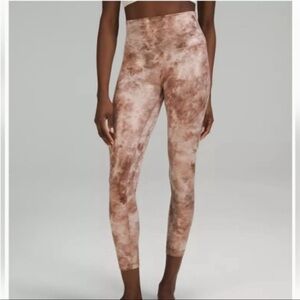 NWT Lululemon HR Align Diamond Dye Misty Shell Cacao Diffuse Dot Foil Legging